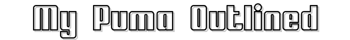 My Puma Outlined font